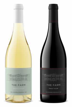 The Farm Cellar Door Opening August 13 | A bottle of white wine and a bottle of red wine from The Farm