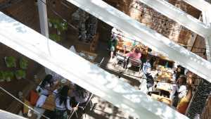 The best patios in Toronto | An overhead view of the patio at Bar Reyna