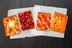 Prince Street Pizza Toronto | Four slices of Sicilian Square pizza