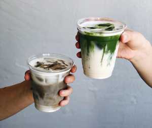 Tsuchi cafe | Two iced lattes at Tsuchi cafe in Toronto Tsuchi cafe | Two iced lattes at Tsuchi cafe in Toronto