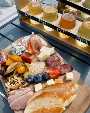 Drink ON Cider | A spread and a flight of ciders at Slabtown Cider Co. Drink ON Cider | A spread and a flight of ciders at Slabtown Cider Co.