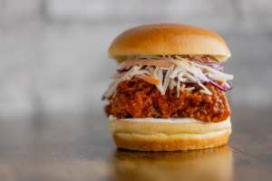 Toronto's best new restaurants for summer | Spicy sandwich with coleslaw at Ghost Chicken