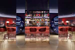 Restaurants with art | Mirrors glint around the bar at Sofia