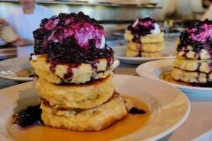 Best brunch in Toronto | A stack of pancakes at Mildred's