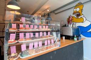Best doughnuts in Toronto | A case of doughnuts at Machino Donuts