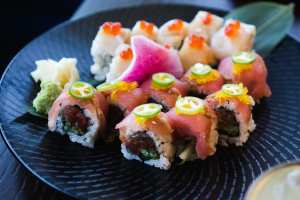 Best patios Toronto | Sushi at Valerie at Hotel X
