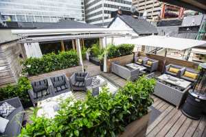 Best patios in Toronto | Cabanas and lounges on the patio at Kasa Moto