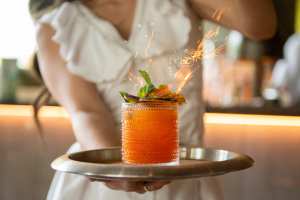 Best brunch in Toronto | A flaming cocktail at Casa Madera