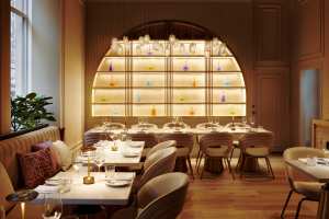 Best new Toronto restaurants | Decorative shelving and seating inside Laylak