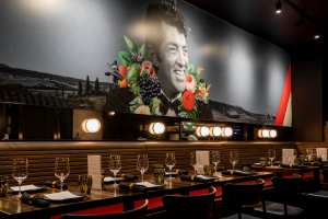 New Toronto restaurants | A wall mural in the dining room at Bar Notte