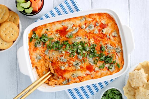 Finger food appetizers | Buffalo Chicken Blue Cheese Dip recipe