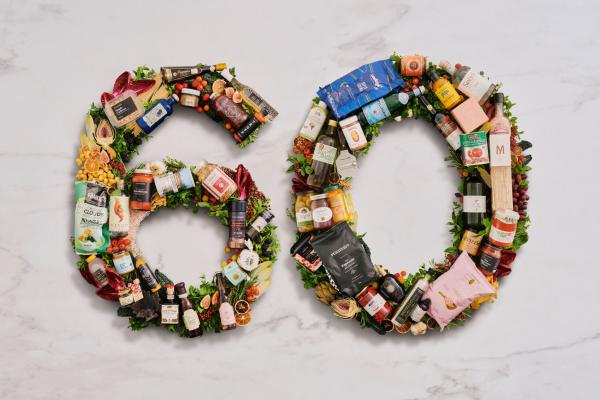 Things to do in Toronto | Groceries from Pusateri's laid out in a 60 to celebrate their 60th anniversary