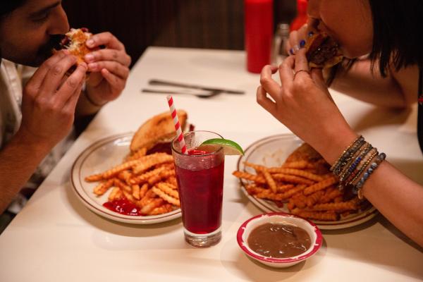 Things to do in Toronto | Burgers and fries at Skylight restaurant in Toronto