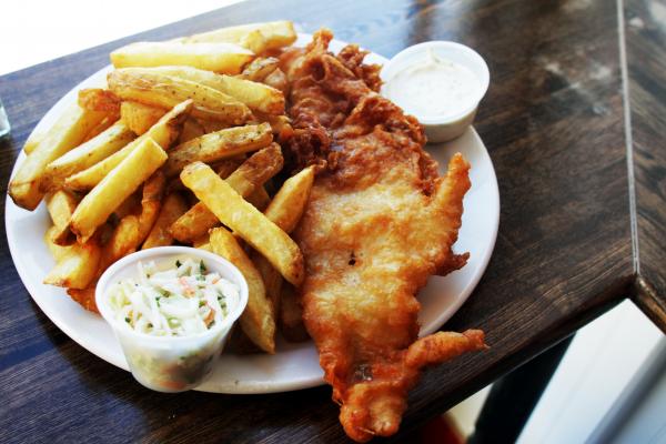 Best fish and chips in Toronto | A plate of fish and chips at Sea Witch Fish and Chips