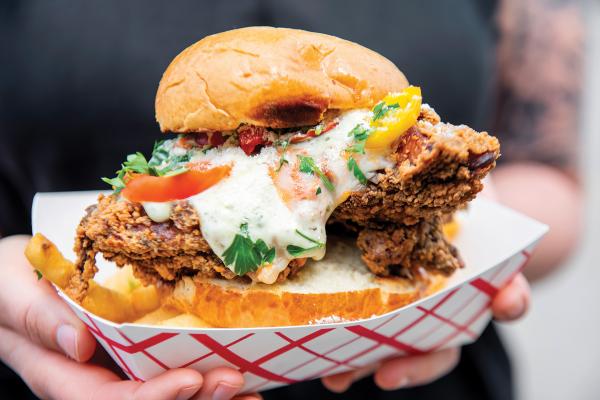 Toronto food trucks | A fried chicken sandwich from 6SpiceRack