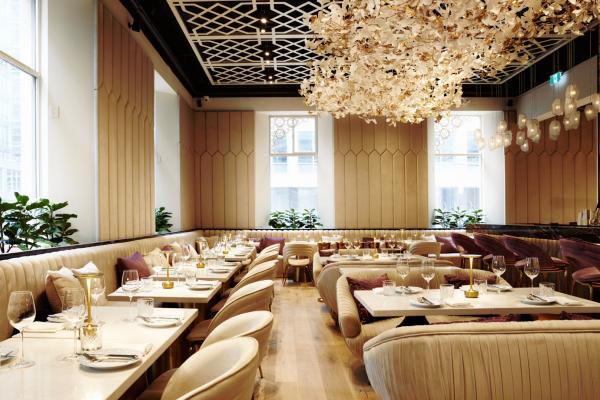 Best new Toronto restaurants | Chandeliers and banquettes inside Laylak