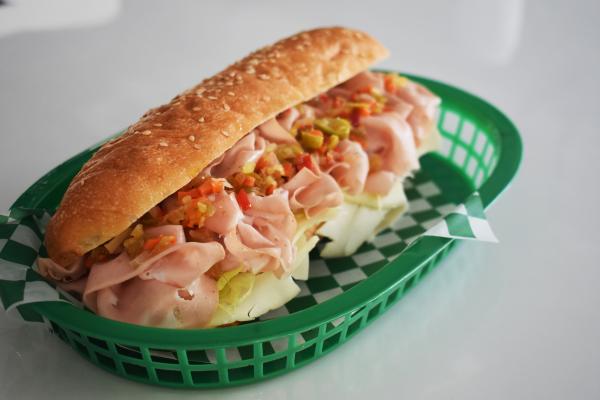 Lambo's Deli Mortadella sandwich