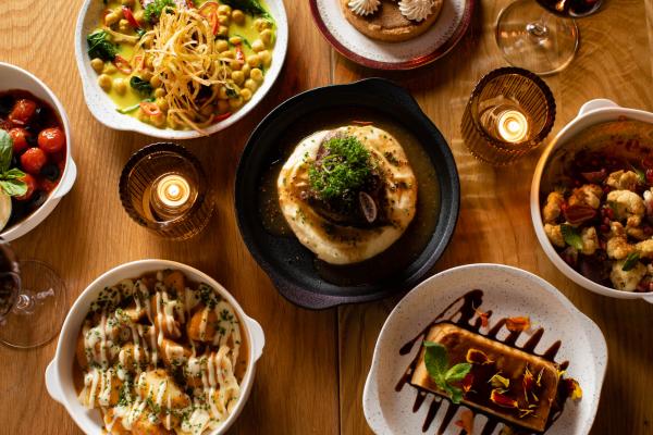 Romantic restaurants in Toronto | A spread of dishes at Bar Mordecai