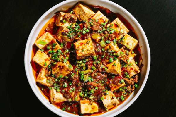 What is tofu made of? | A tofu dish at Michelin-recognized Mimi Chinese