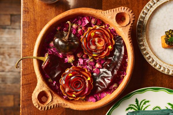 Best new restaurants in Toronto | A rose-shaped dish at Azura