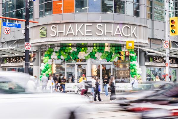 Shake Shack Toronto | Outside the new Shake Shack Toronto at Yonge and Dundas Square