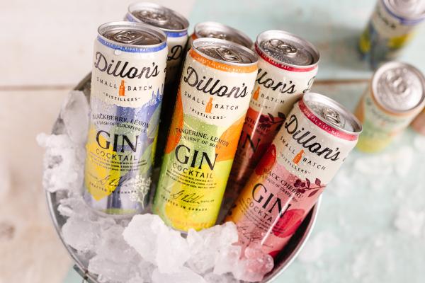 Ontario distilleries and alcohol stores | Cans of Dillon's premade cocktails in an ice bucket