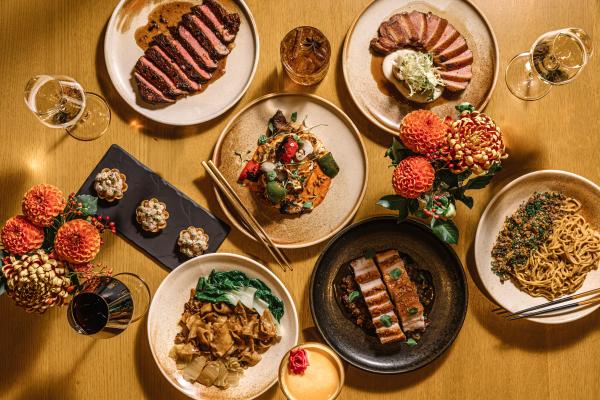 A spread of dishes at Ultra Toronto