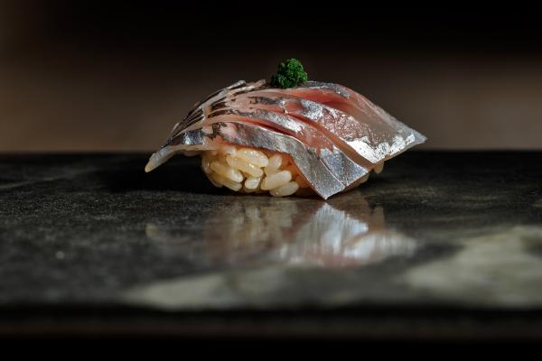 Best restaurants Toronto | A piece of nigiri at Sushi Yugen omakase in Toronto