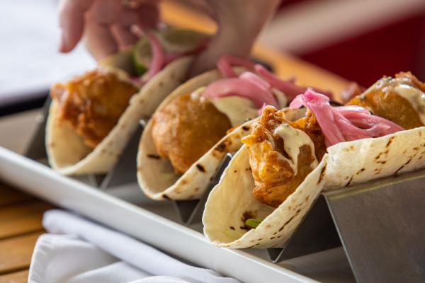 Fish tacos at Woodbine Racetrack in Etobicoke