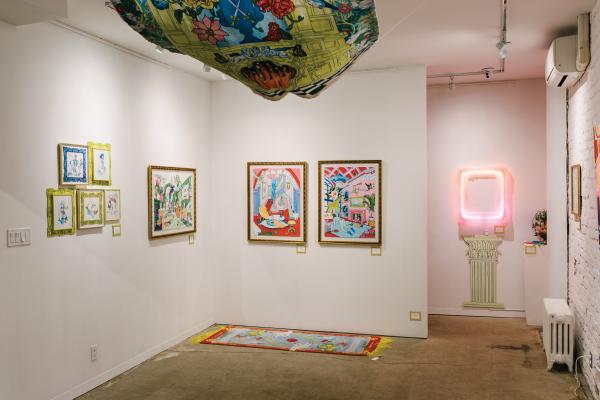 Restaurants with art | Art lines the walls at Cry Baby Gallery