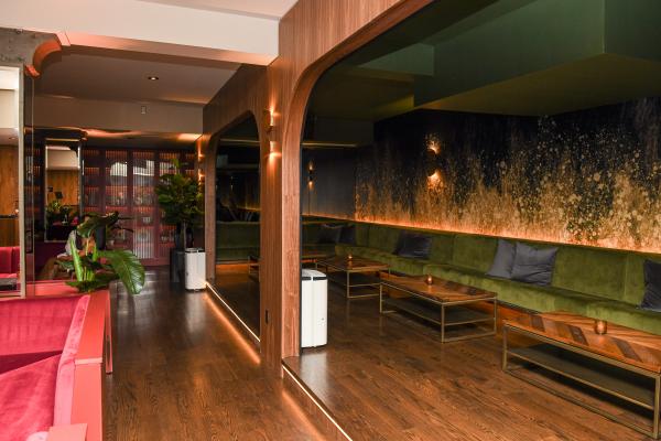 Best new Toronto restaurants | Green banquettes and gold details inside Parc Ave