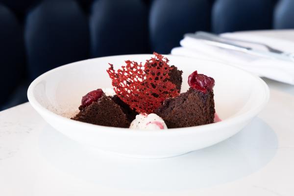 Chocolate and sour cherry dessert at 360 The Restaurant at the CN Tower Chocolate and sour cherry dessert at 360 The Restaurant at the CN Tower