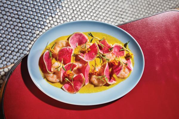 Raw fish dishes | Prawn Ceviche at Aloette