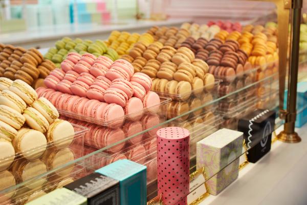 Ladurée Yorkdale, Toronto | Macarons behind the glass at Ladurée
