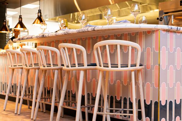 Happy hours in Toronto | Bar seating inside Oretta Midtown
