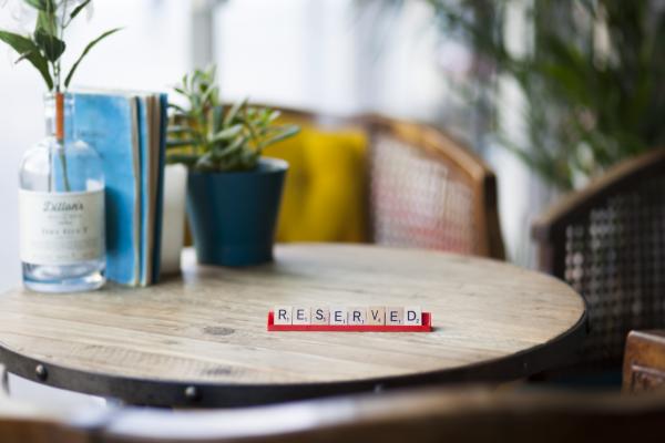 Best cocktail bars in Toronto | A cute reserved sign at Famous Last Words