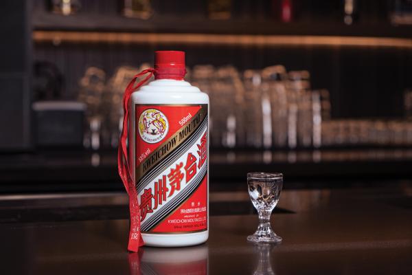 Baijiu in Toronto | A bottle of baijiu on the bar at Hong Shing Baijiu in Toronto | A bottle of baijiu on the bar at Hong Shing