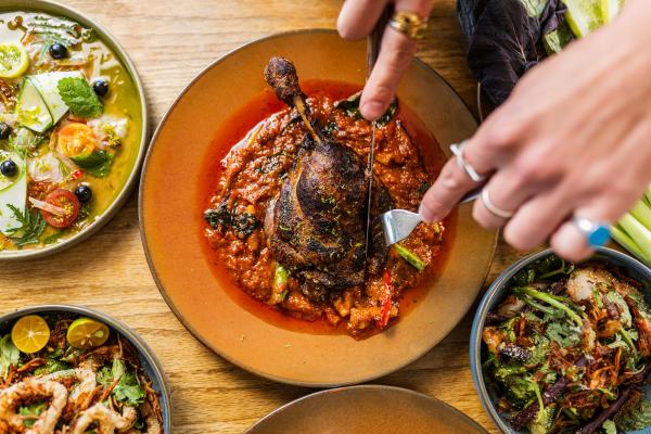 Best Thai restaurants in Toronto | A spread of dishes at Favorites Thai BBQ
