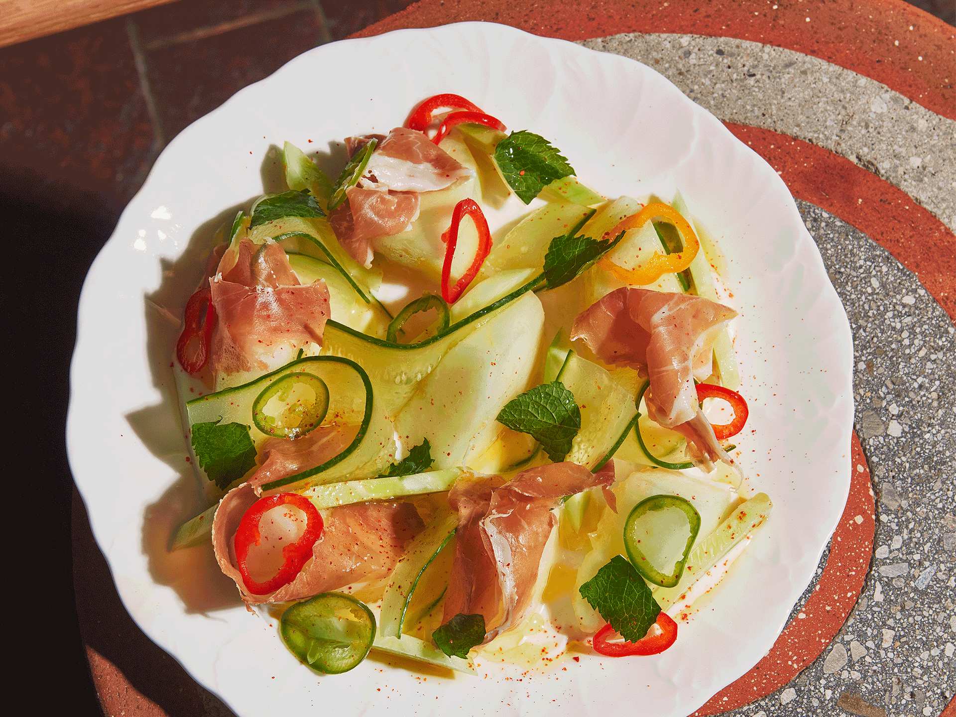 Best new restaurants Toronto | Alder's cucumber and melon salad