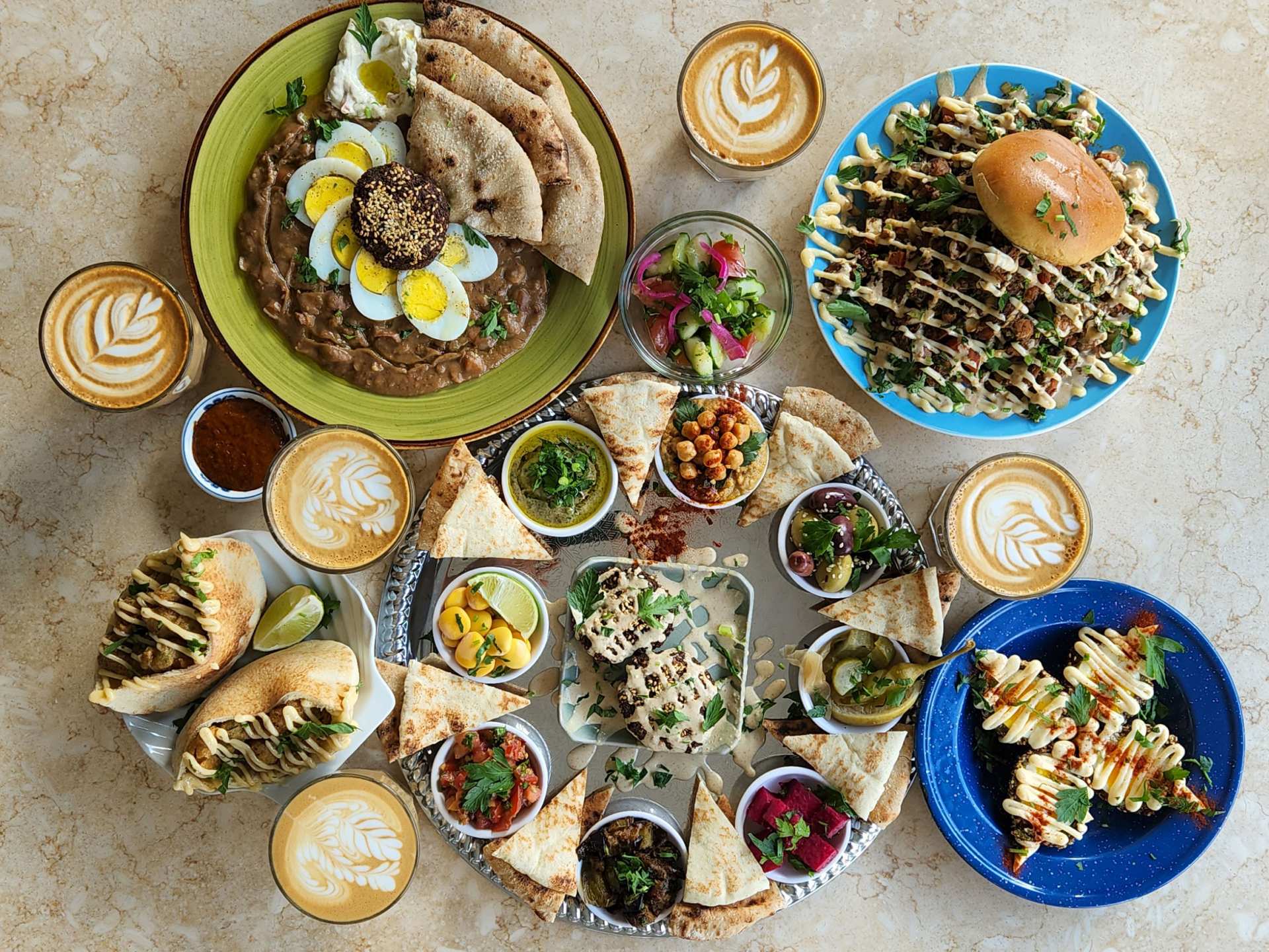Best brunch in Toronto | A spread of dishes at Maha's Egyptian Brunch