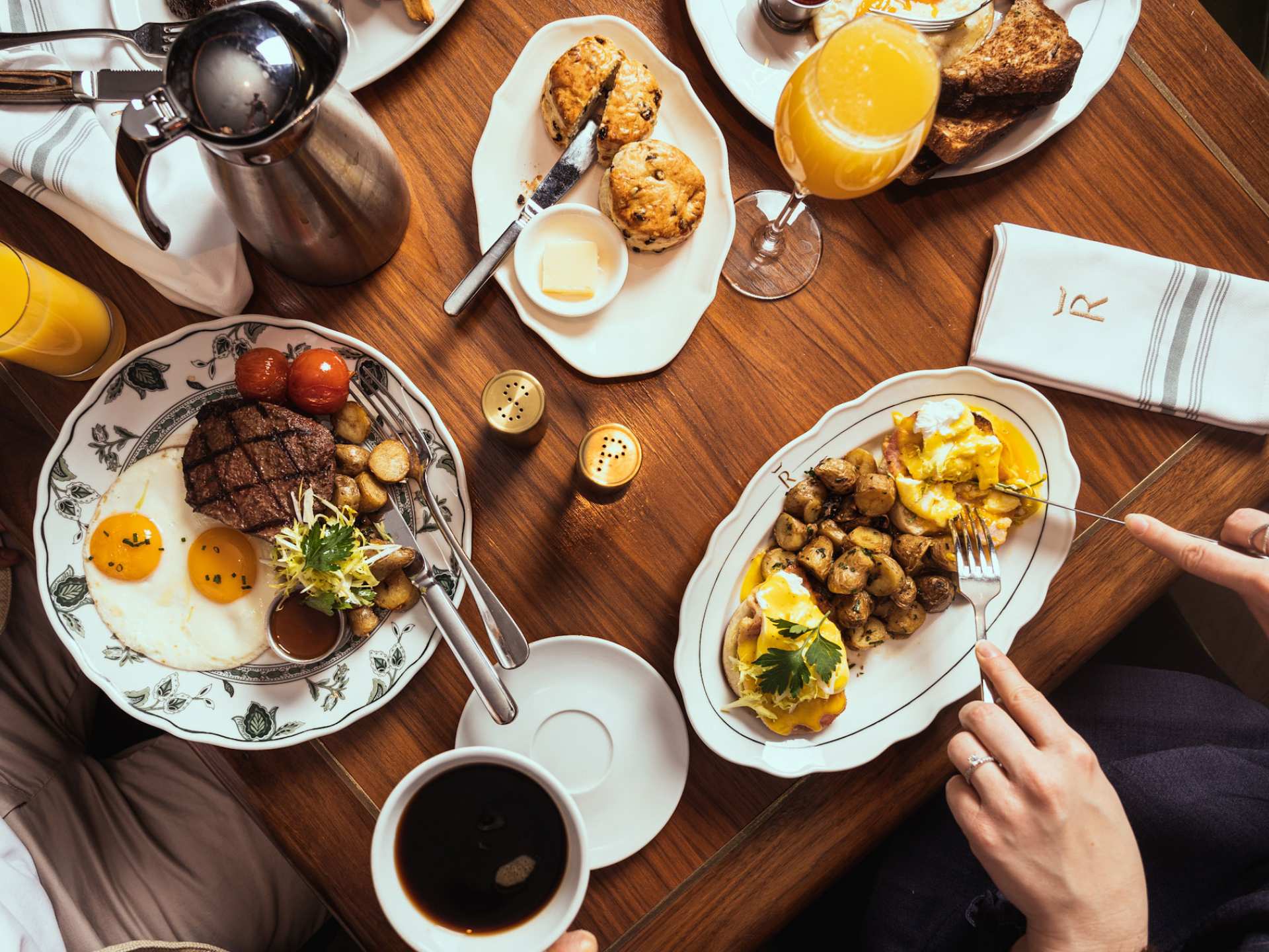 Best brunch in Toronto | A spread of breakfast dishes at Reign