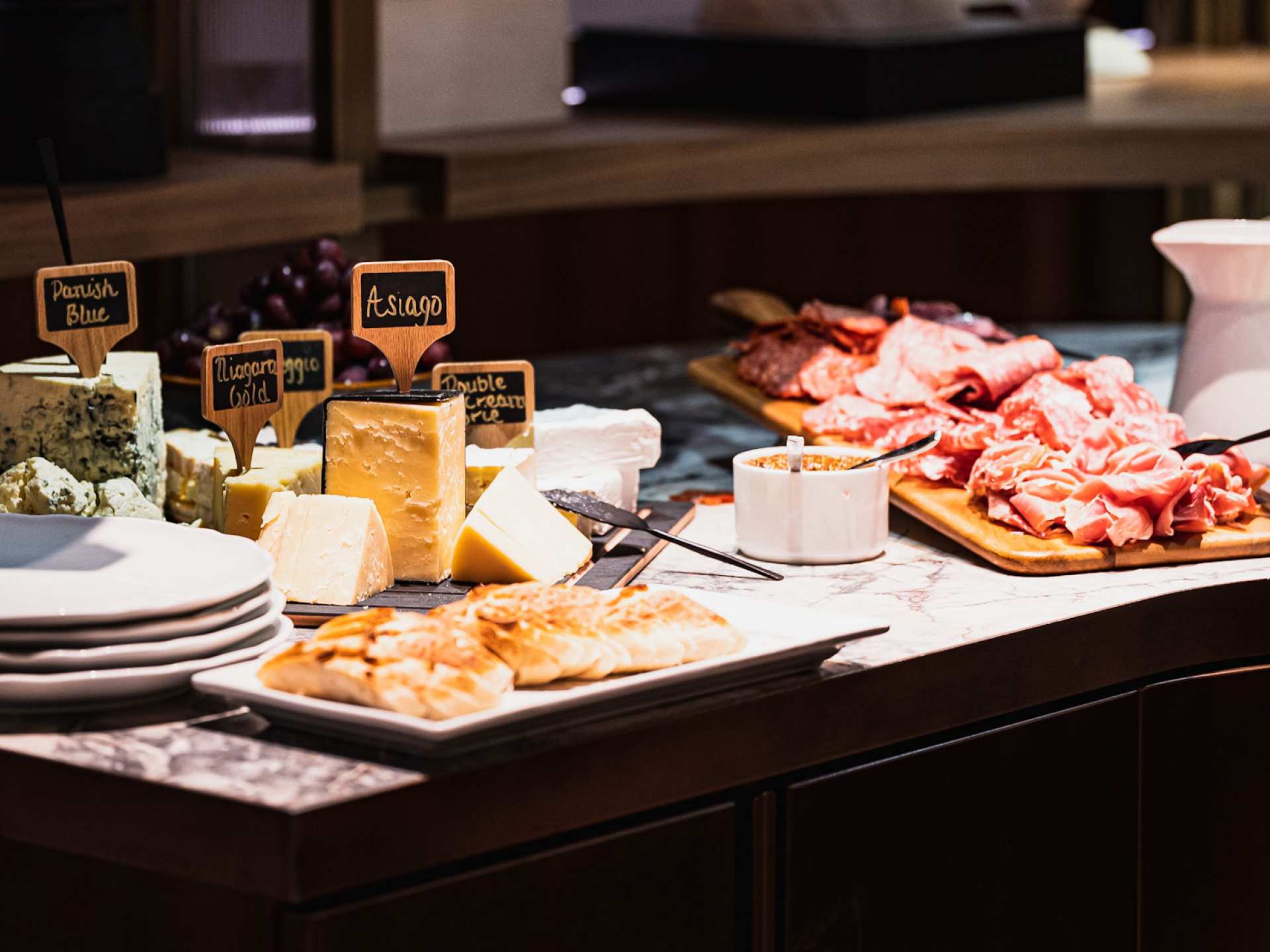 Best brunch in Toronto | A spread of meat and cheese at Reign's buffet brunch