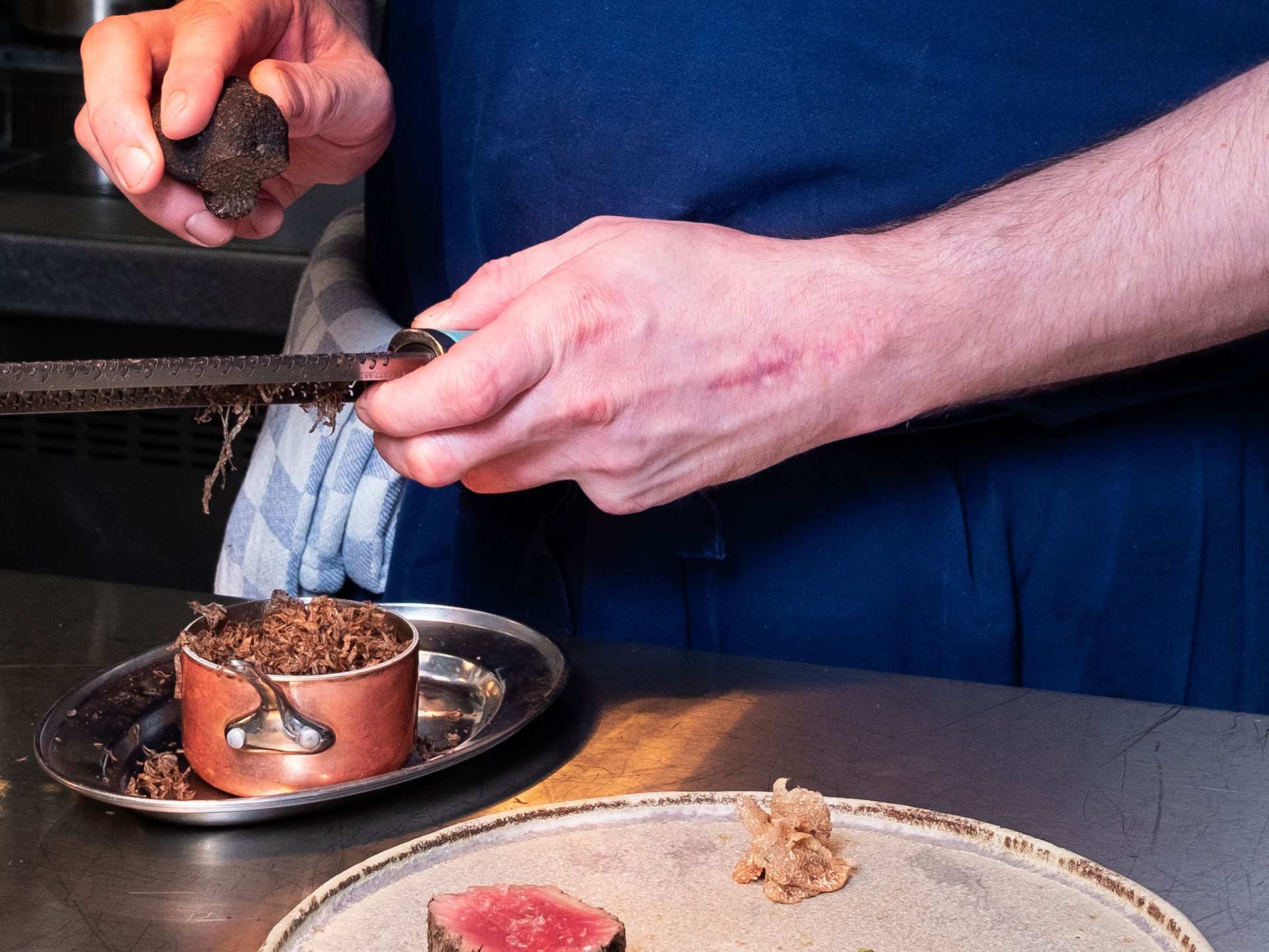 What are truffles | The House chef Ian Doyle grates black truffle
