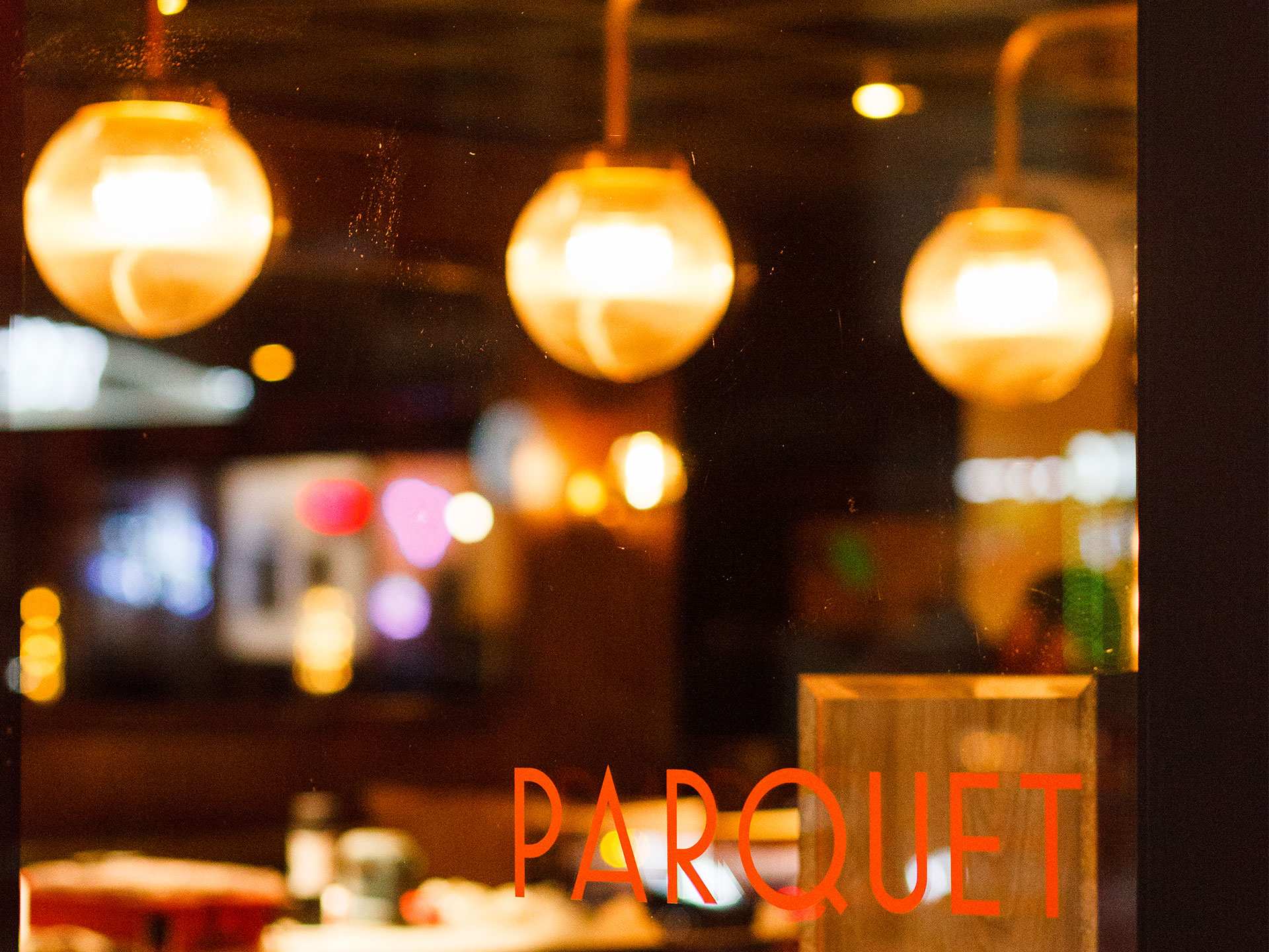 Romantic restaurants in Toronto | The front window at Parquet