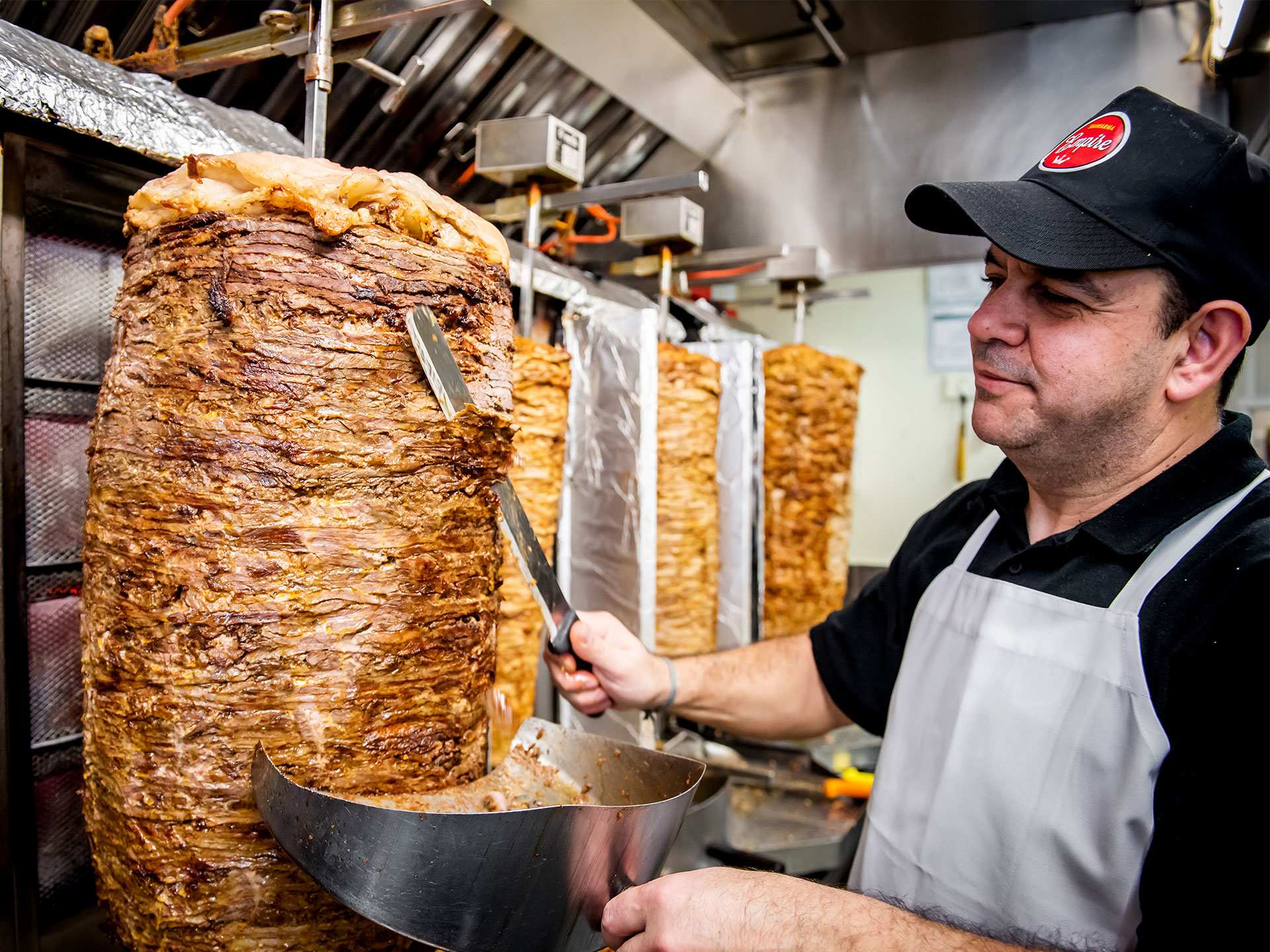 Best Scarborough restaurants | Preparing the shawarma at Shawarma Empire