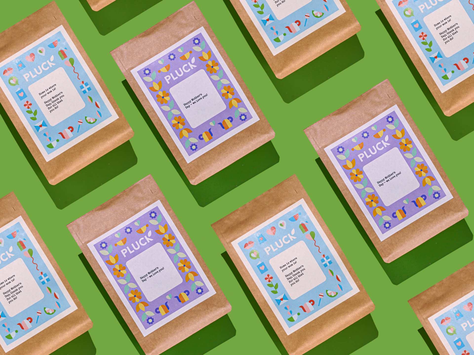 Mother's Day ideas | Pluck teas laid out in a pattern
