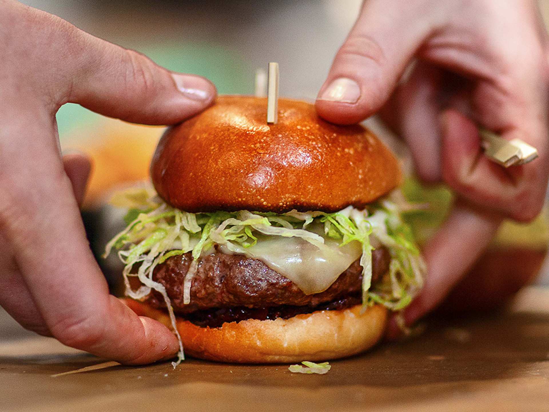 Toronto's best burgers | Plating the Stn. Burger at Richmond Station