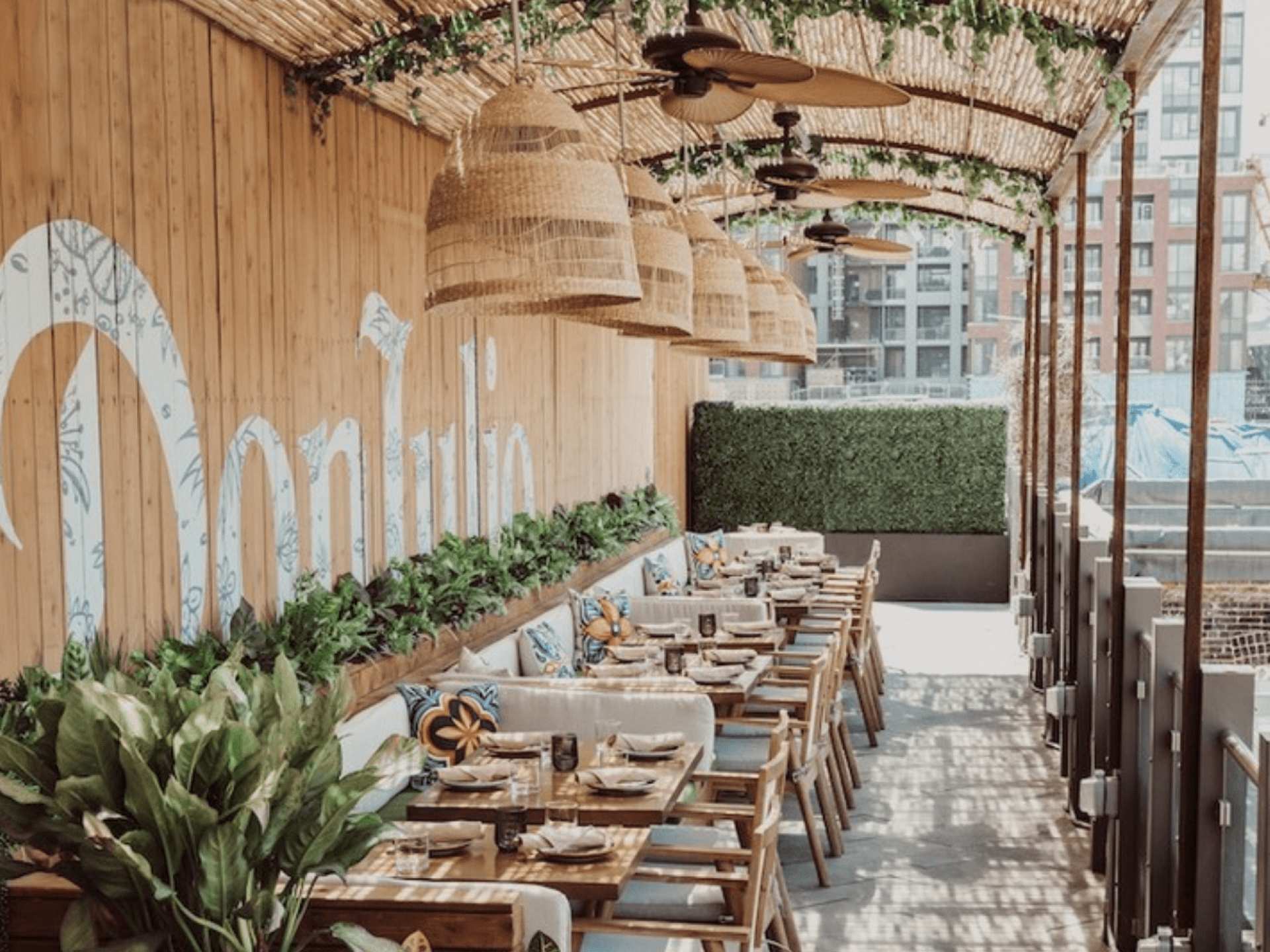 Best patios in Toronto | The covered rooftop patio at Baro