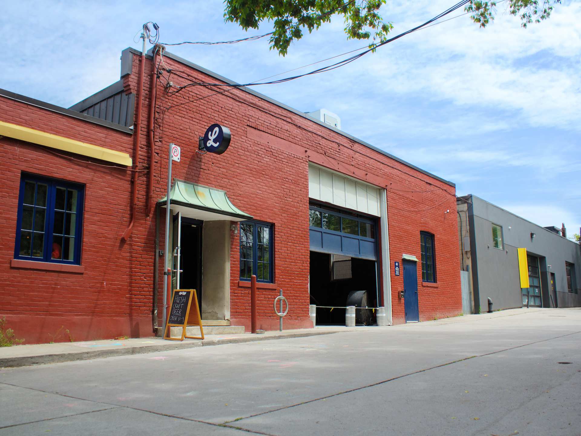 Best breweries in Toronto | The red brick exterior of Left Field Brewery