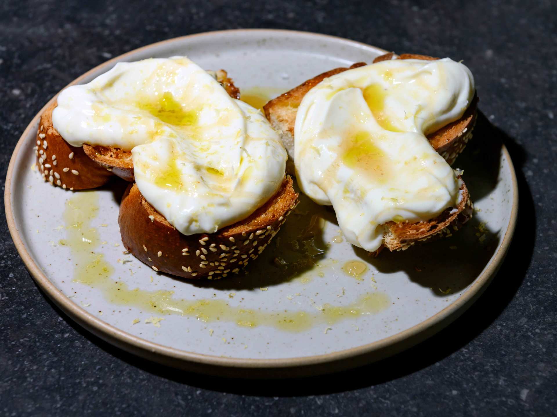 The Daughter | Challah bread with ricotta and honey at The Daughter